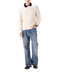 Members Only Men's Crew Neck Cable Knit Sweater