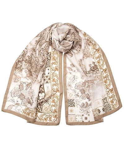 Toile - Long Silk Scarf for Women