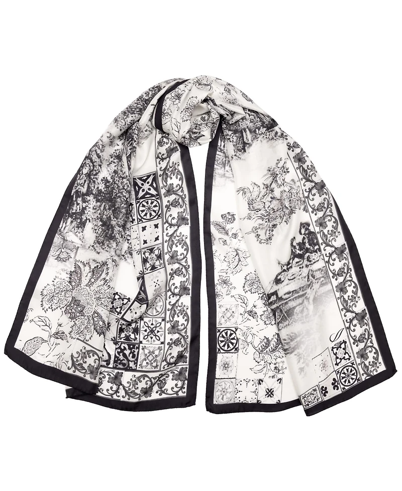 Toile - Long Silk Scarf for Women