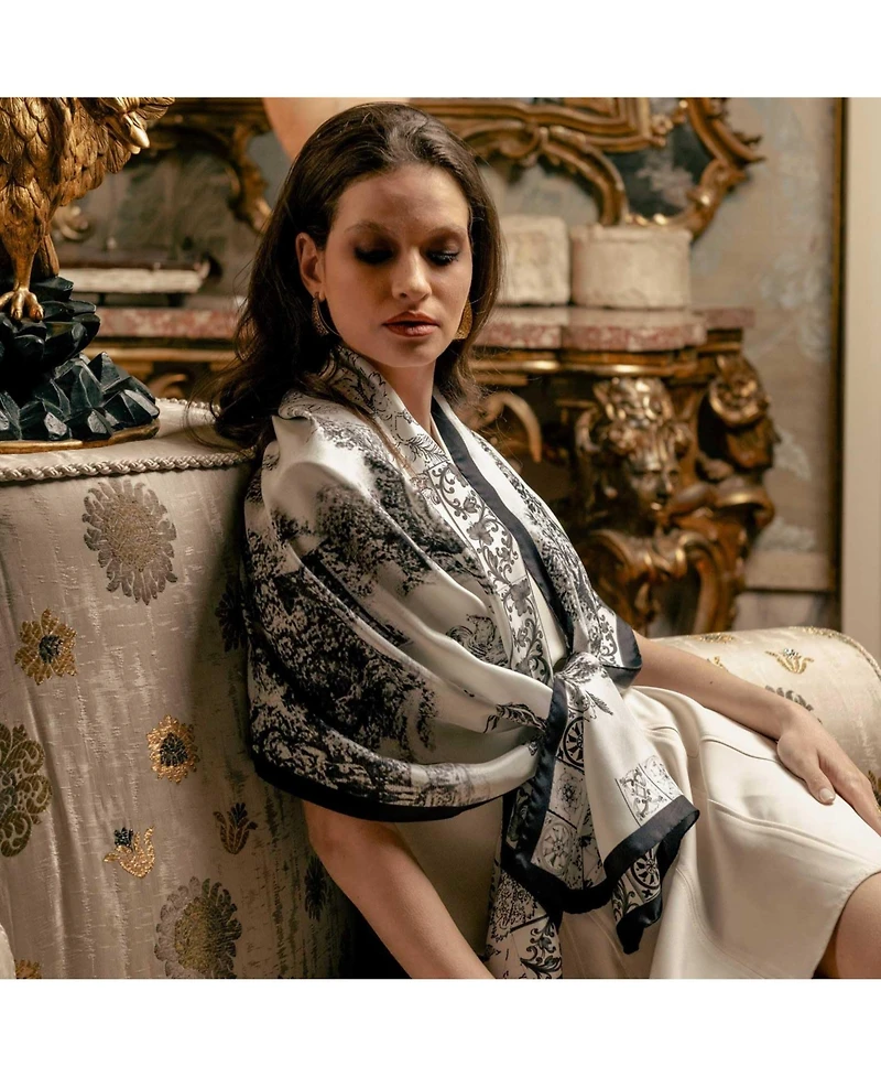 Toile - Long Silk Scarf for Women