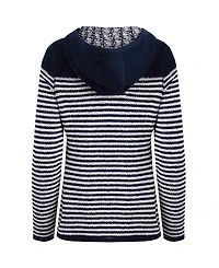 Weird Fish Women's Bianca Full Zip Stripe Macaroni Hoodie