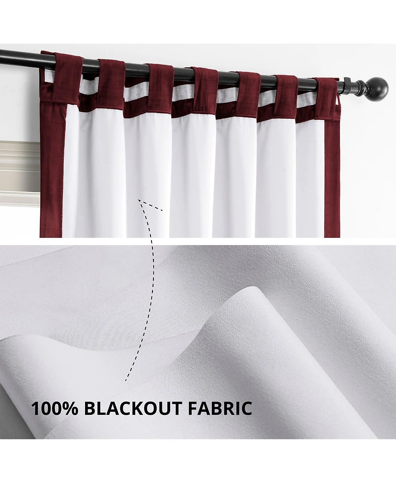 Half Price Drapes Burgundy Signature Extra Wide Velvet Blackout Curtain
