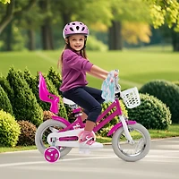 Kids Bicycle with Training Wheels and Front and Rear Brake System