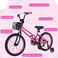 Kids Bike Adjustable Bicycle with Front Basket for Children