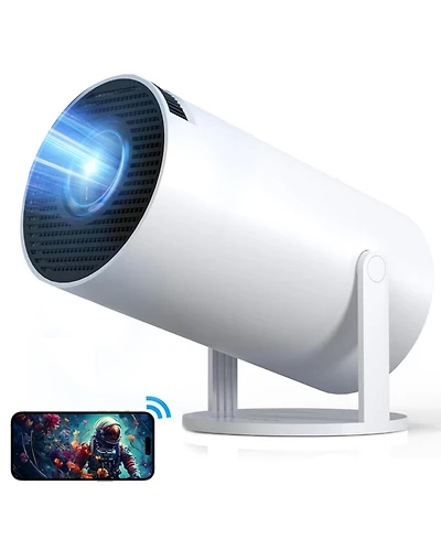 Artsea Mini Projector with 4K 1080 Support Portable Projector with 180° Rotation 130 inch Screen Movie Projector Auto Keystone Correction Compati