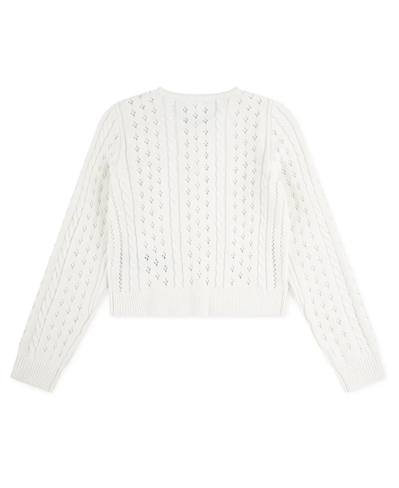 abercrombie kids Girls Cropped Cable Cardigan Sweater