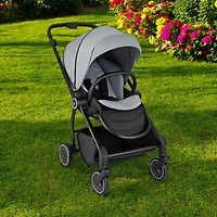 Slickblue Toddler Foldable Pram Stroller with Reversible Seat Reclining Backrest