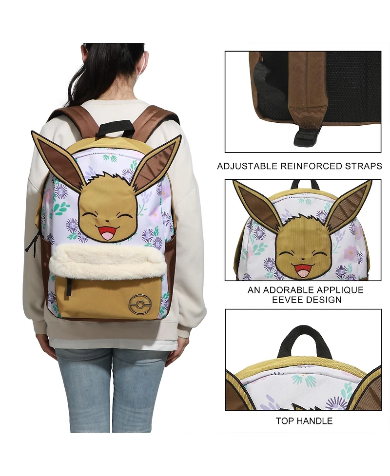 Pokemon Eevee All-Over Print Characters 17" Adult Backpack