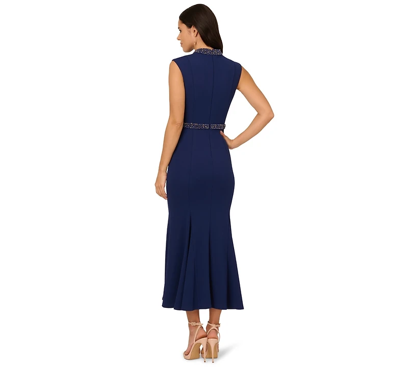 Adrianna Papell Women's Mock-Neck Knit Mermaid Dress