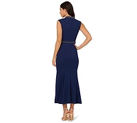 Adrianna Papell Women's Mock-Neck Knit Mermaid Dress