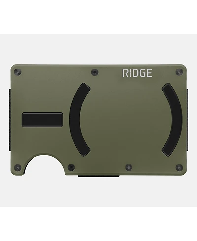 The Ridge Men's Ridge Wallet For Magsafe - Matte Olive - Cash Strap