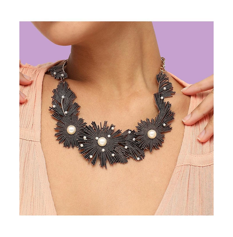 Sohi Women's Wild Flower Statement Necklace