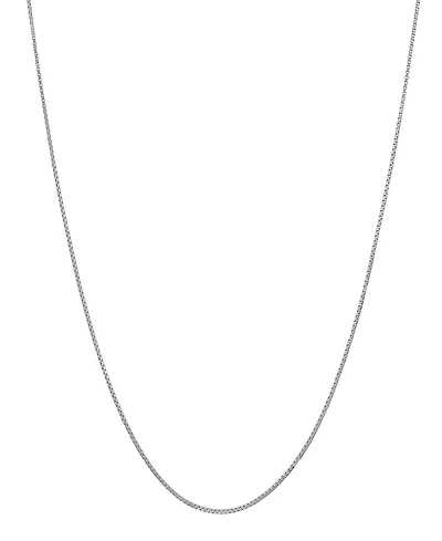 Steeltime Women's Sterling Silver Box Chain Necklace