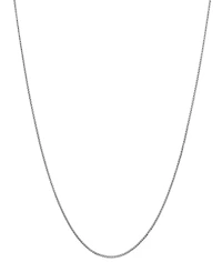Steeltime Women's Sterling Silver Box Chain Necklace