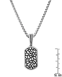 Steeltime Men's Dog Tag Brick Pendant Necklace