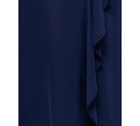 Xscape Women's Boat-Neck Long Sheath Dress