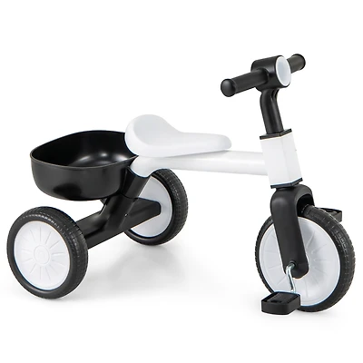 Toddler Convertible Trike with 86° Limited Steering Angle and Carbon Steel Frame