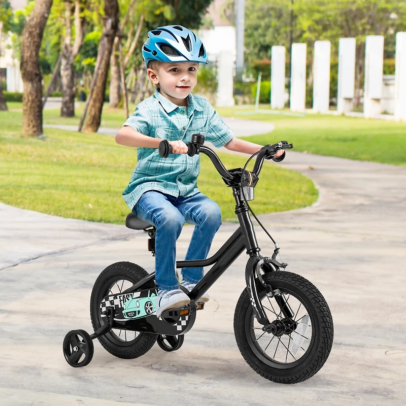 Kids Bike with Adjustable Seat and Low-Step Frame for Easy Mounting