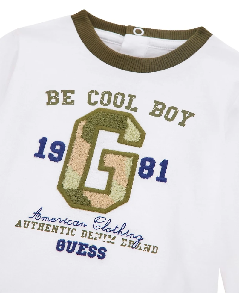 Guess Baby Boys 2-Piece Long Sleeve T-Shirt and Cargo Jogger Set