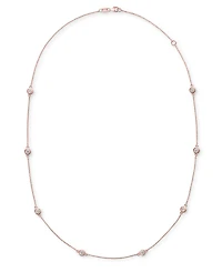 Effy Diamond Bezel 20" Statement Necklace (1 ct. t.w.) in 14k White, Yellow or Rose Gold
