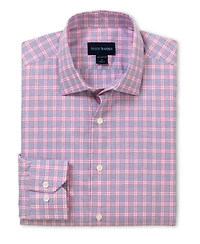 Scott Barber Men's Newport Poplin Melange, Berry