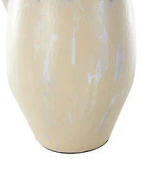 Rosemary Lane Antique Style Pot Ceramic 19" Farmhouse Vase with Curved Handle