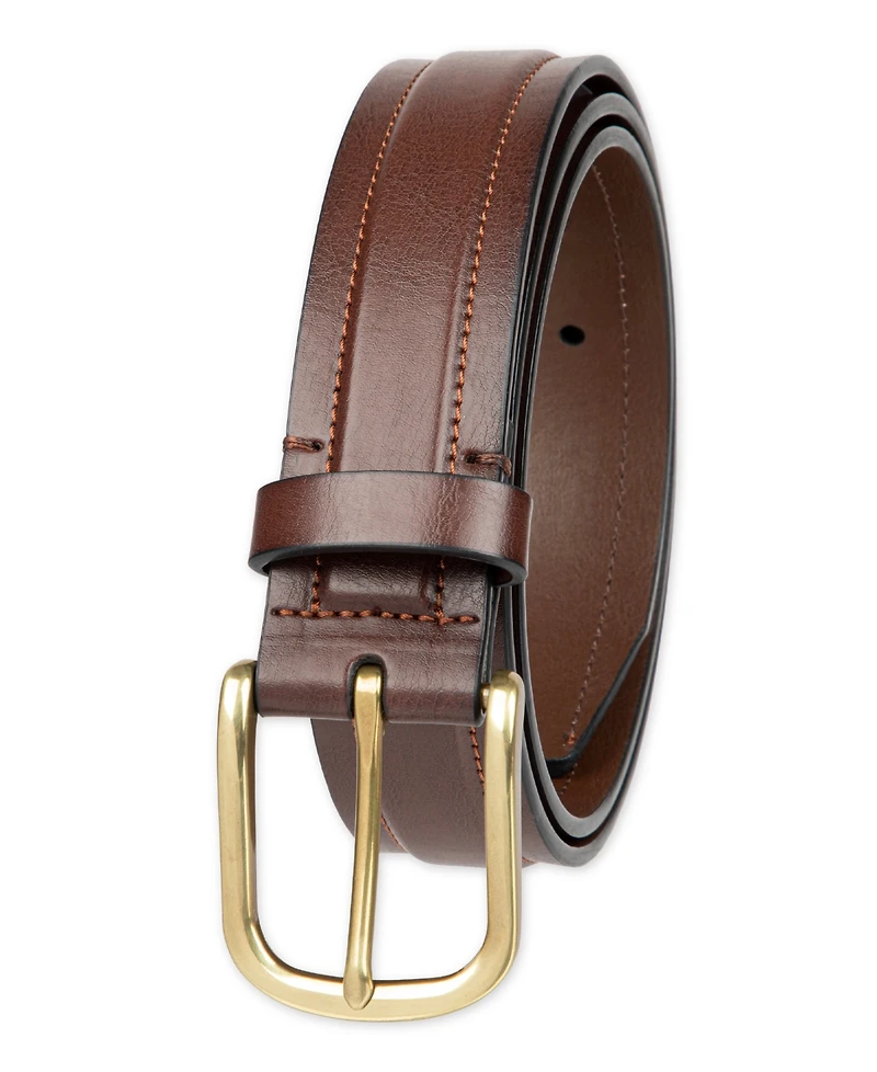 Club Room Men's Cut Edge Trapunto Stitched Casual Belt