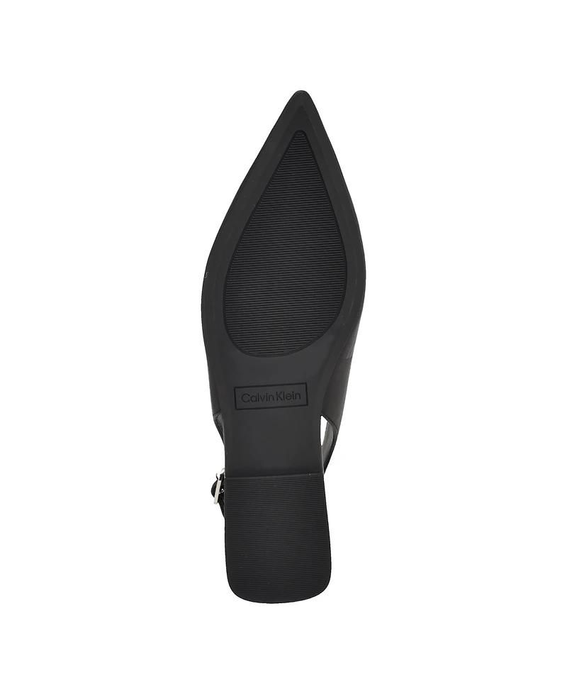Calvin Klein Women's Galiana Pointy Toe Slingback Flats