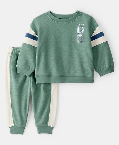 Carter's Baby Boys French Terry Sweatshirt & Pull-On Jogger Pants, 2 Piece Set