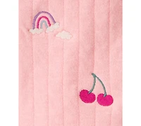 Carter's Baby Girls Fruit Embroidered Little Vest, Bodysuit & Pants, 3 Piece Set