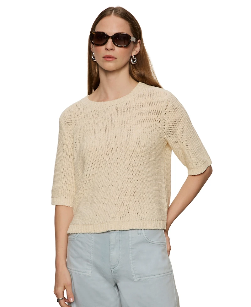 Sanctuary Women's Tape Yarn Crewneck Short-Sleeve T-Shirt