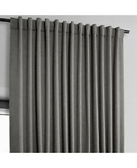 Half Price Drapes Extra Wide Textured Faux Linen Room Darkening Curtain