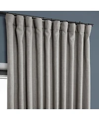 Half Price Drapes Extra Wide Textured Faux Linen Room Darkening Curtain
