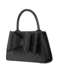 Nina Crystal Double Bow Handheld Satchel Bag