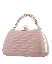 Nina Quilted Minaudiere Handle Clutch Bag
