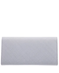 Nina Double Crystal Flower Slim Clutch Bag