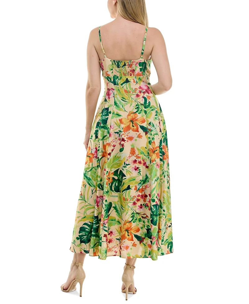 Taylor Women's Printed Sweetheart Fit & Flare Dress