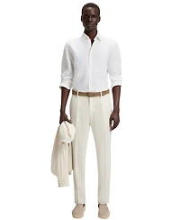 Boss by Hugo Men's Linen-Cotton Chambray Regular-Fit Dress Shirt