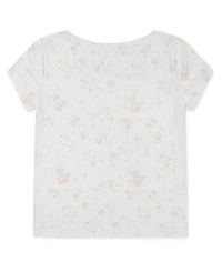 abercrombie kids Girls Pointelle Knit Square Neck T-Shirt