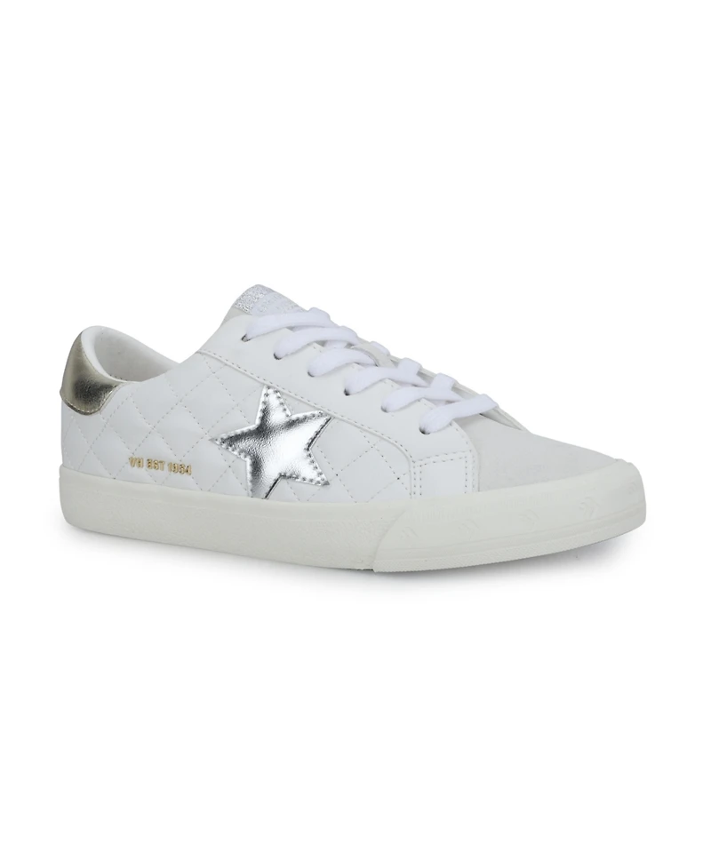Grande - White Grey Quilted Women's's Sneaker by Vintage Havana