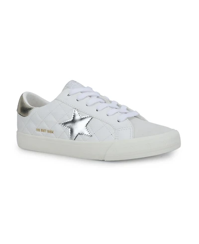 Grande - White Grey Quilted Women's's Sneaker by Vintage Havana