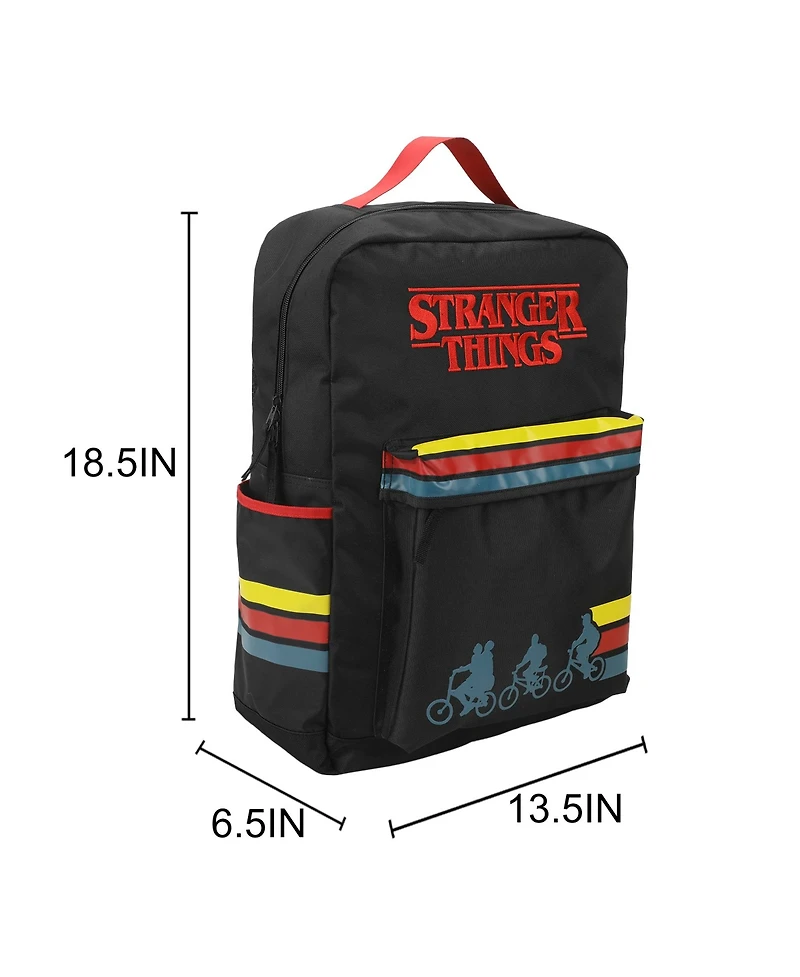 Stranger Things Logo & Silhouettes Black 18.5" Backpack