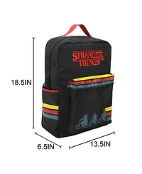 Stranger Things Logo & Silhouettes Black 18.5" Backpack