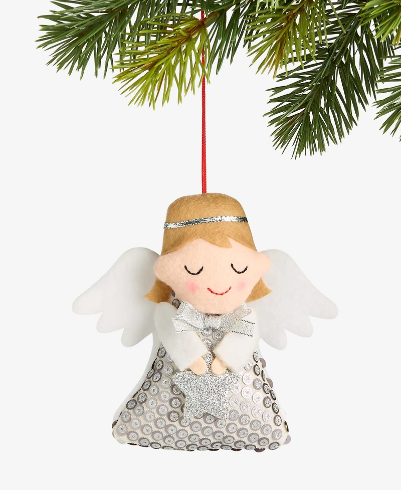 Holiday Lane Tiny Tidings Fabric Angel Ornament, Macy's Exclusive