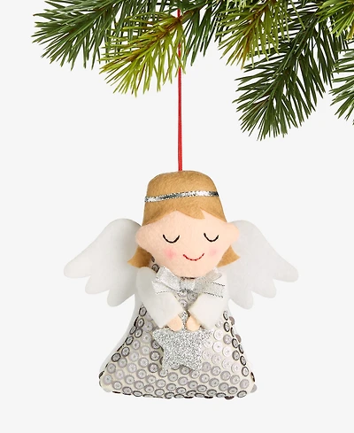 Holiday Lane Tiny Tidings Fabric Angel Ornament, Macy's Exclusive