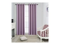 Kate Aurora 100% Hotel Thermal Blackout Lavender Grommet Top Curtain Panels - 50 in. W x in. L