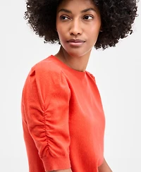 On 34th Women's Puff-Sleeve Crewneck Sweater, Exclusively at Macy's