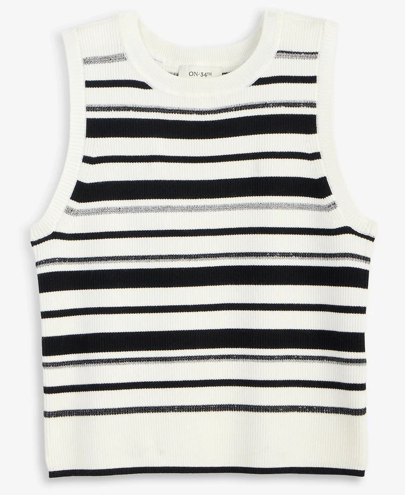 On 34th Women's Striped Sweater Tank Top, Exclusively at Macy's