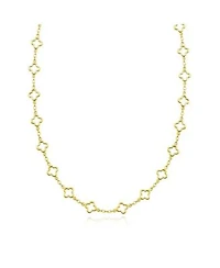 The Lovery Mini Gold Open Clover Link Necklace 14k Gold