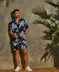 Cubavera Men's All-Over Tropical Print Short-Sleeve Button-Down Shirt
